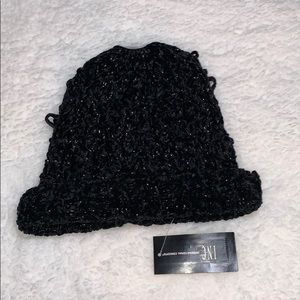 INC Black Glitter Knitted Beanie